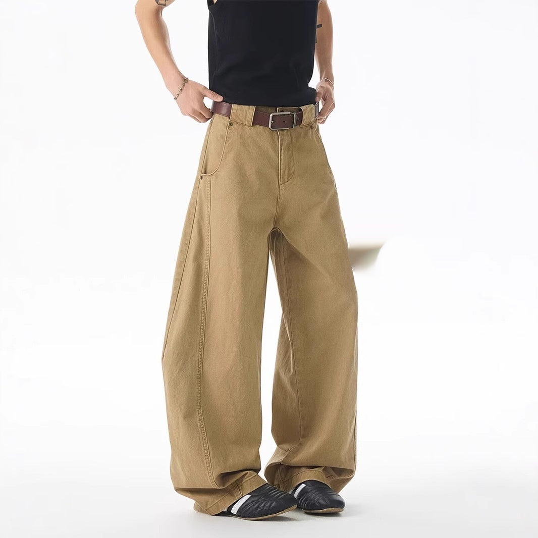 Casual Jeans Men's Design Loose Brown Jeans